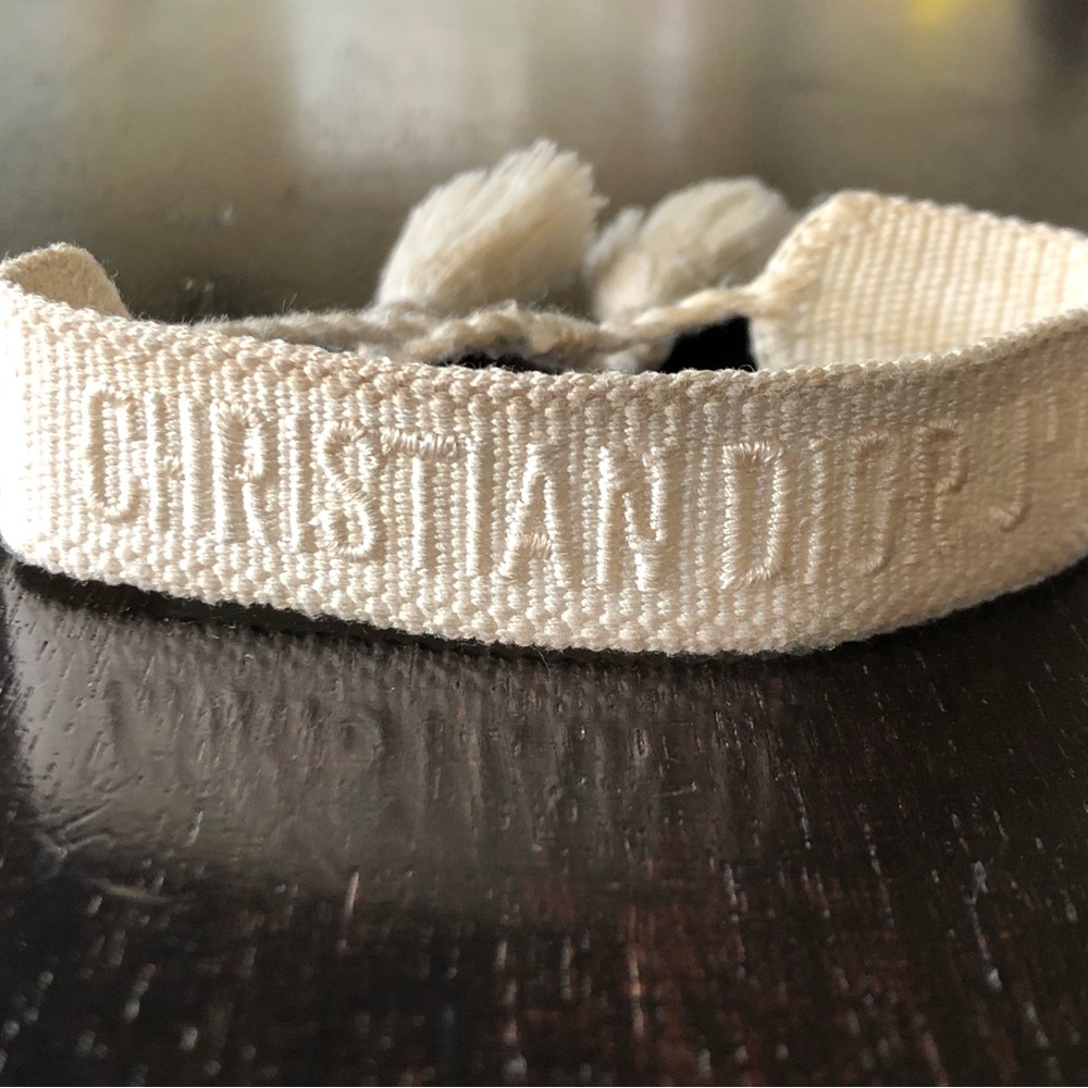 Dior Friendship Cream Fabric Bracelet
